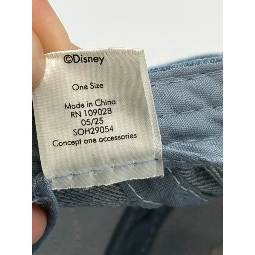 Disney Lilo and Stitch Denim Baseball Hat Cap‎ Blue Kids OSFM Strapback